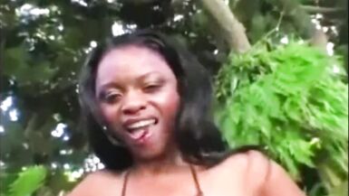 Ebony Mature Solo & Scenes when Womens Suck her Big Natural Boobs 2 - 11 image
