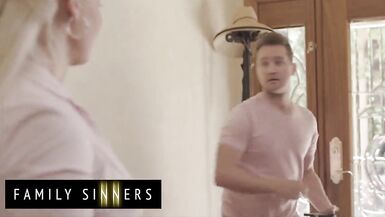 Family Sinners - Busty milf step mom seduces big dick step son - 1 image