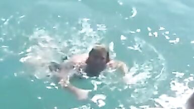 Real amateur wives in a hardcore orgy on a boat - 1 image