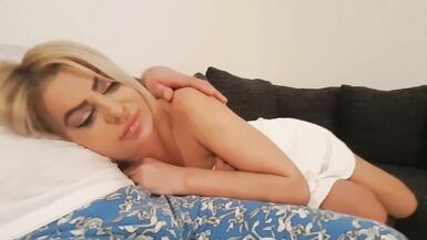Stepmom and Son after Shower Relax on TV by Lolyamateur - 2 image