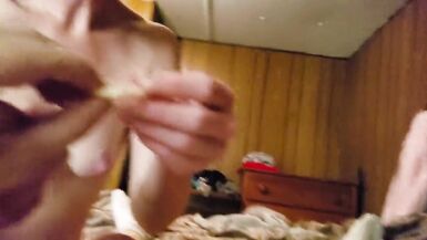 Redhead Friend Hookup second Time tries to get me to Cum Blowjob Footjob - 13 image