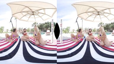 Naughty America VR - Pool Party turns into hot foursome on Memorial Day - 2 image
