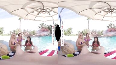 Naughty America VR - Pool Party turns into hot foursome on Memorial Day - 4 image