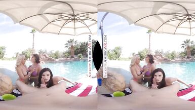 Naughty America VR - Pool Party turns into hot foursome on Memorial Day - 5 image