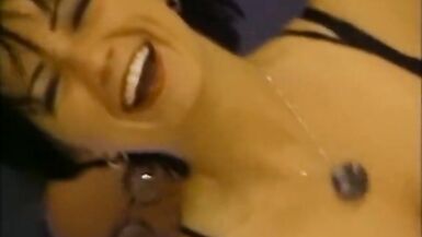 Vintage vixen Coral Sands riding cock before making it cum - 1 image