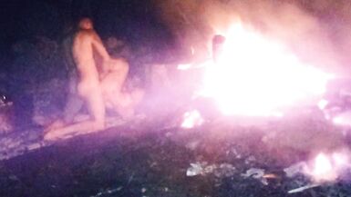 Screwing my brothers wife by the camp fire - 13 image