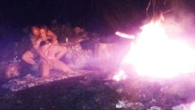 Screwing my brothers wife by the camp fire
