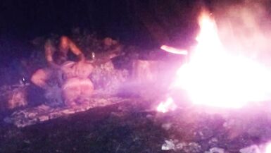 Screwing my brothers wife by the camp fire - 5 image
