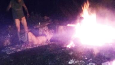 Screwing my brothers wife by the camp fire - 7 image