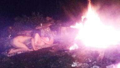 Screwing my brothers wife by the camp fire - 9 image