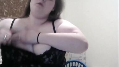 Smoking & Showing Off My Huge 48DDD Tits On Webcam Show - 8 image
