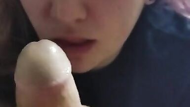 Luna sucks and plays with Daddy's thick cock - 6 image