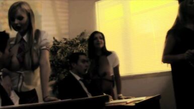 Doting girls gets hammered hardcore in a group sex - 3 image