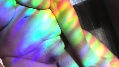 Feverish cougar pussy felt hotter than ever, sensual rainbow dance for you!  - 10 image