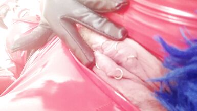 Red PVC Catsuit Vinyl Fetish, FemDom POV Dirty Talk Humiliation - 12 image