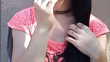 Ciggy in yard public sfw smoking milf - 14 image