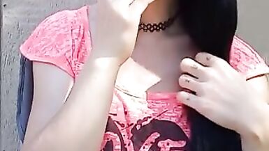 Ciggy in yard public sfw smoking milf - 3 image