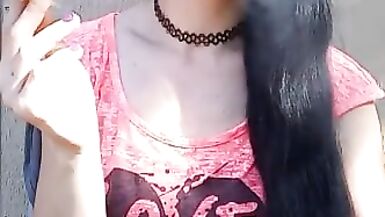 Ciggy in yard public sfw smoking milf - 4 image
