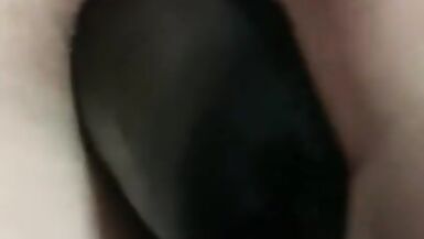 Milf fucked with eggplant!