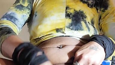 Getting horny while shaving my holes then Masterbating until I have a amazing loud orgasm - 2 image