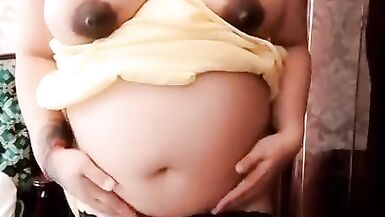Pregnant wife showing her body - 10 image