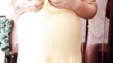 Pregnant wife milking her Asian boobs - 8 image