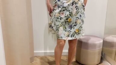 She Shows her Beautiful Body in the Dressing Room - 9 image