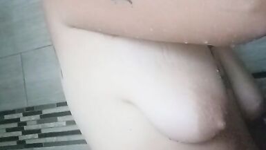 Cumming in the gym shower - 13 image