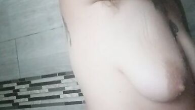 Cumming in the gym shower - 8 image