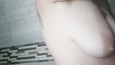 Cumming in the gym shower