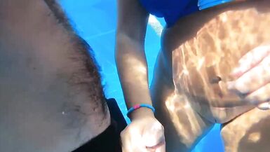 Sexy Joy takes a Creampie in the Pool - 4 image