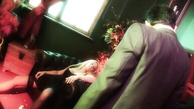 Busty blonde is drinking by herself when dude comes to bang - 3 image