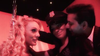 Naughty policewoman with stripper get wild and fuck in club - 4 image