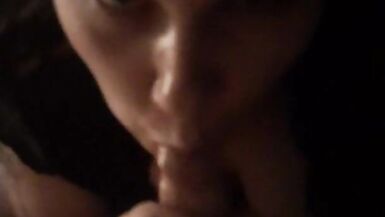 Chocking and him moaning blowjob - 11 image