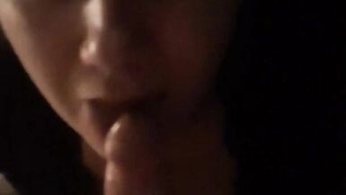 Chocking and him moaning blowjob - 5 image