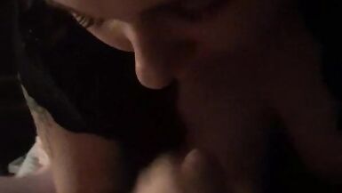 Chocking and him moaning blowjob - 8 image