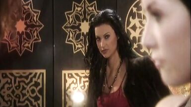 Lesbian bar maids masturbate in threesome