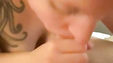 Great blowjob then gets a major facial! - 2 image