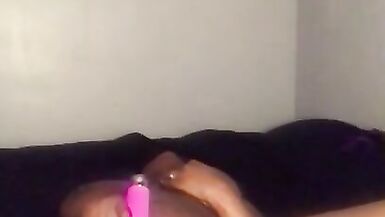 Master bating with toy