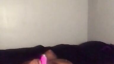 Master bating with toy