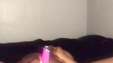 Master bating with toy