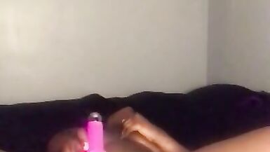 Master bating with toy