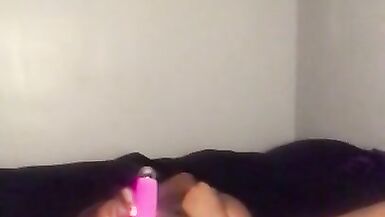 Master bating with toy