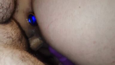 Sexy pregnant BBW wife fucked with butt plug in - 5 image