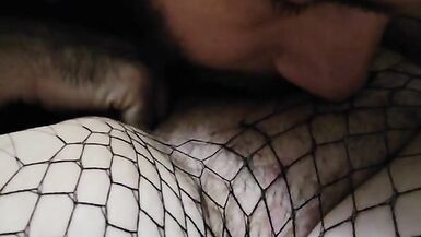 Daddy eats and plays with Luna's fat hairy pussy - 8 image
