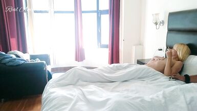 He treated the hot beauty with perfect tits a cigarette in bed