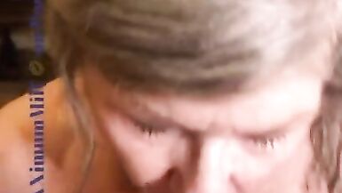 Oral Creampie Mature Sexy Cougar Blue Eye Contact POV Sensual BJ Deepthroat CIM - 8 image