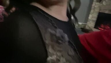 Beautiful big tit MILF gives amazing blow job to daddy! Dirty talk and teasing! Gorgeous wife! - 2 image