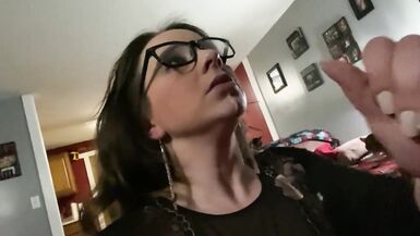 Beautiful big tit MILF gives amazing blow job to daddy! Dirty talk and teasing! Gorgeous wife! - 7 image