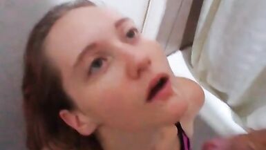 Corrida corriendo de mi boca como yo deepthroat su polla y luego obtener bolas facefucked profundo - 12 image